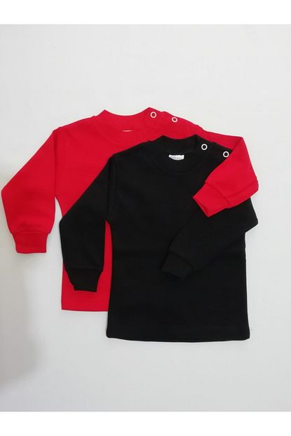 Minis Unisex Bebek Kirmizi Pamuk 2 Li Uzun Kollu Tek Ust Body Trendyol