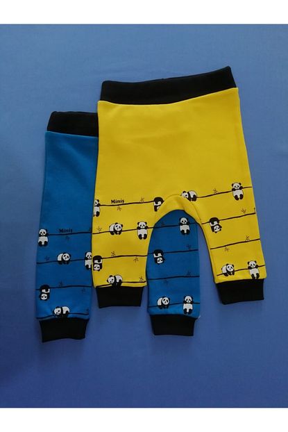 Minis Unisex Cocuk Sari 2 Adet Renkli Salvar Model Tek Alt Seti Trendyol