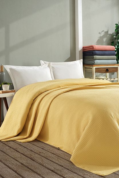 Cote Blanc Battal Boy Waffle Pike Ortu 240x260 Sari Trendyol