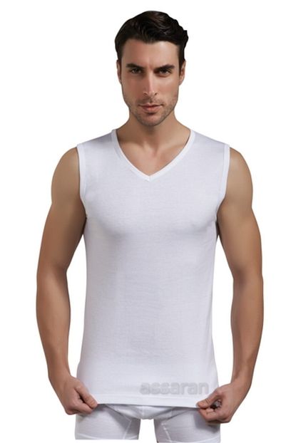 Hmf Assaran Erkek 0 Kol V Yaka Atlet 100 Pamuk Trendyol