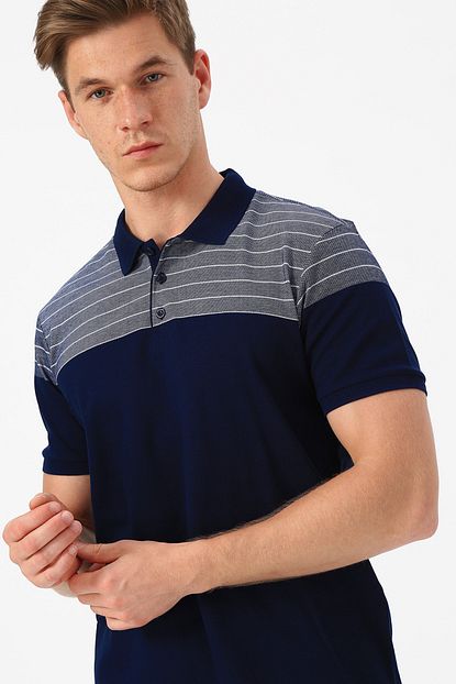 Cotton Bar Erkek Lacivert Tisort 503182048 Boyner Trendyol