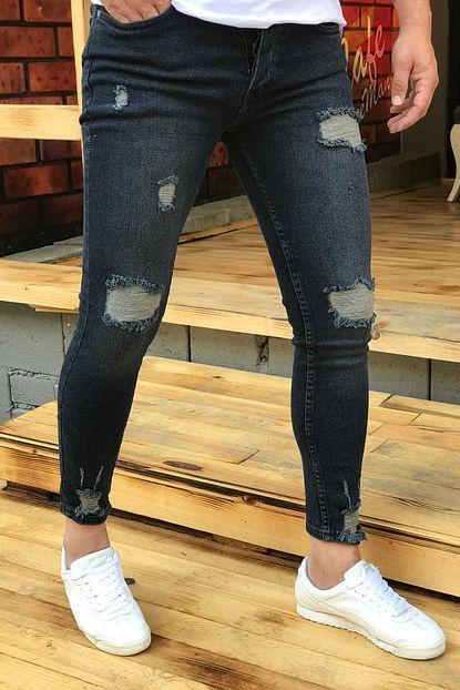 Dacollection Erkek Yirtik Detayli Kot Pantolon Trendyol