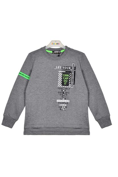 Carrinos Erkek Cocuk Uzun Kollu Arkasi Yazili Sweatshirt Trendyol