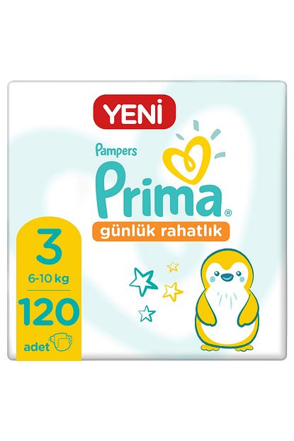 Prima Bebek Bezi Gunluk Rahatlik 3 Beden 120 Adet Tekli Paket 30x4 Trendyol