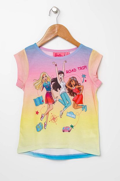 Barbie Pl Kiz Cocuk Renkli Tisort Boyner Trendyol