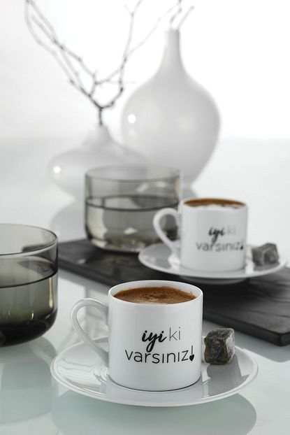 Kutahya Porselen Iyi Ki Varsin Kahve Takimi Trendyol