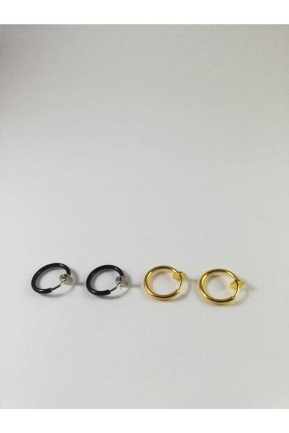 Takiparkxs Fake Piercing 2 Renk 2 Ciftlik Set Delik Burun Kulak Dudak Olmadan Tum Bolgelere Uyumlu Trendyol