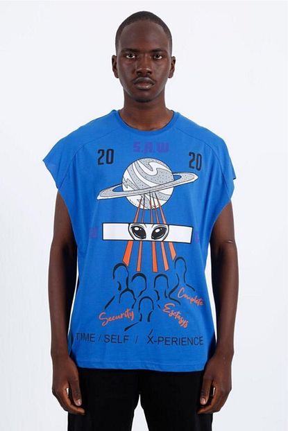 Saw Kolsuz Baskili Sax Oversize Erkek Tisort Trendyol