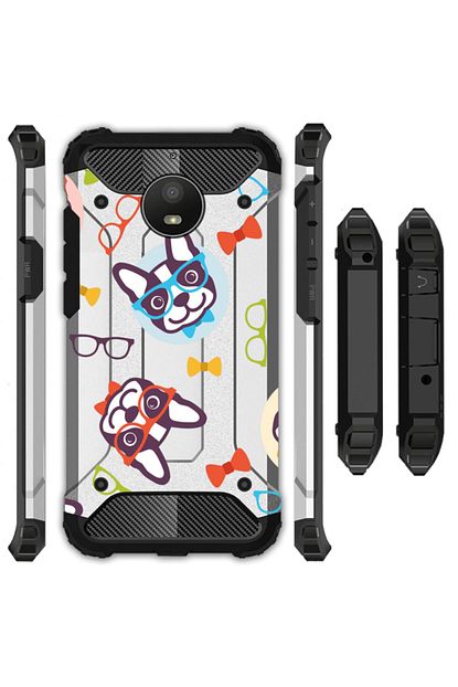 Cupcase Lenovo Moto E4 Kilif Desenli Sert Korumali Zirh Tank Kapak Gozluk Trendyol