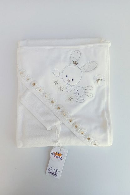 Gaye Bebe Cicekli Tavsan Desenli Bebek Havlusu Trendyol