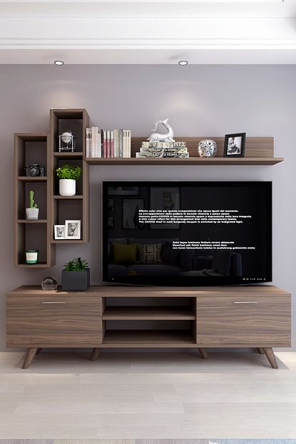 Moonlife Istanbul Dolapli Tv Unitesi 2 Ceviz Trendyol