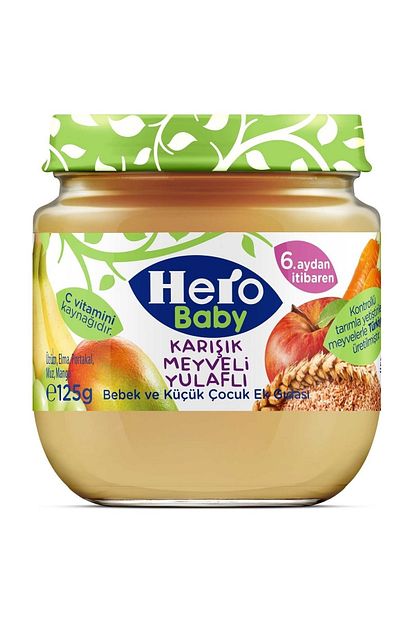 Hero Baby Karisik Meyveli Yulafli Kavanoz Mamasi 125 Gr Trendyol