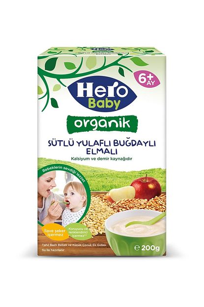 Hero Baby Organik Sutlu Yulafli Bugdayli Elmali 200 Gr Trendyol