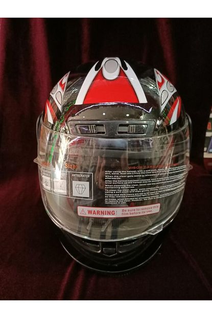 Karacaoglu Kask Kirmizi Siyah Deri Boyunluklu Trendyol