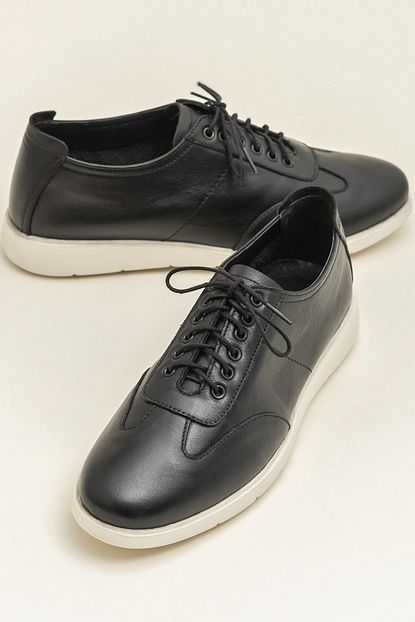 Elle Shoes Anson 1 Hakiki Deri Siyah Erkek Ayakkabi Trendyol
