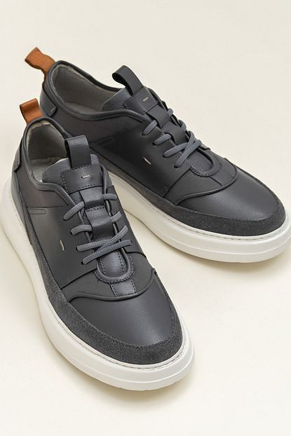 Elle Shoes Niklas Gri Kombin Erkek Sneaker 20yef80124 Trendyol