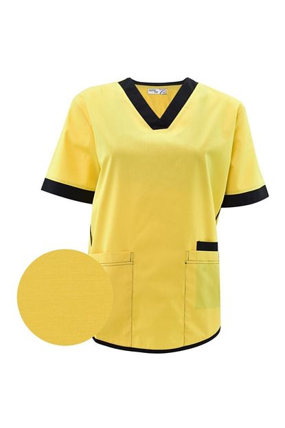 Yildiz Uniforma Unisex Sari Desenli Hemsire Forma Trendyol