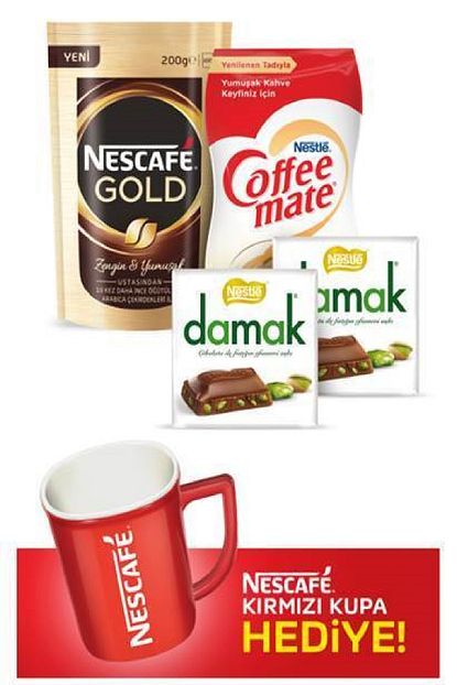 Nescafe Gold 200 Gr Coffe Mate 200 Gr 2 Adet Nestle Damak Kupa Hediye Trendyol
