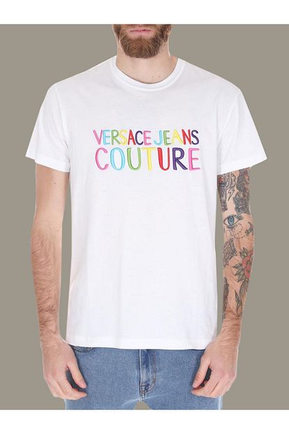 Versace Jeans Couture Gokkusagi Logo Erkek T Shirt Trendyol