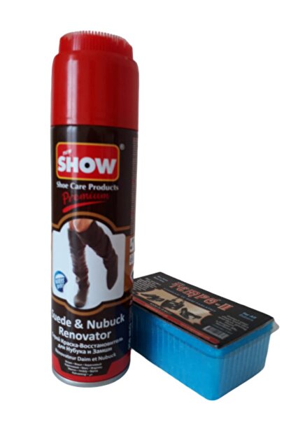 Show Suet Nubuk Sprey 250 Ml Kahverengi Ve Temizleme Sungeri Trendyol
