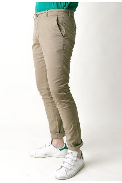 Longford Erkek Vizon Rengi Duz Pamuklu Slim Fit Pantolon Lf5100 Trendyol