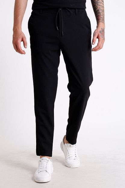 Erkek Gri Jogger Pantolon Zincirli