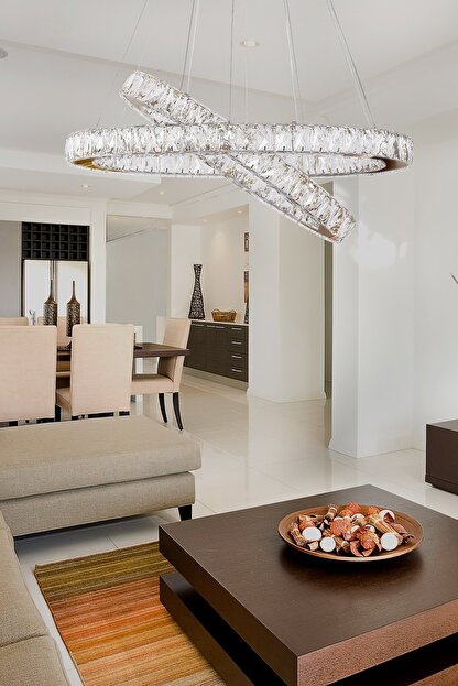 Aydinhomelight Kristal 2 Katli Elips Ledli Avize Trendyol