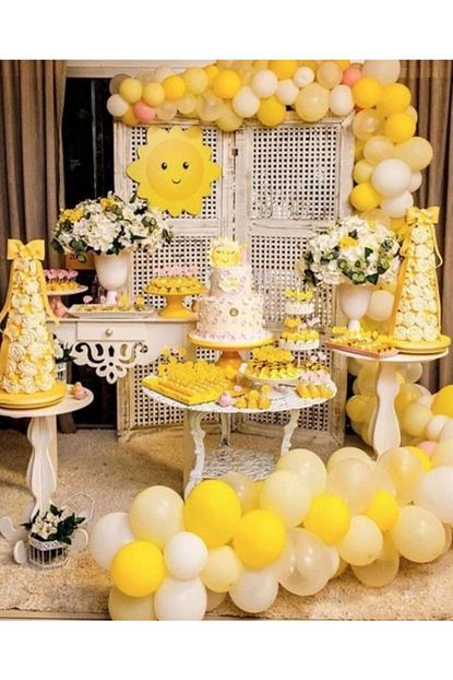 Meri Parti Yaz Parti Konsept 100 Adet Metalik Balon Ve Balon Zinciri Dogum Gunu Parti Trendyol