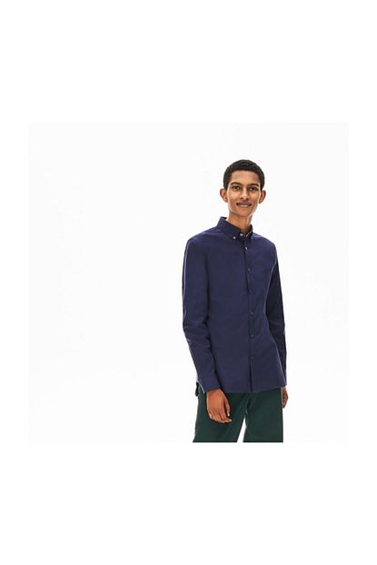 Lacoste Erkek Slim Fit Lacivert Gomlek Ch0064 Trendyol