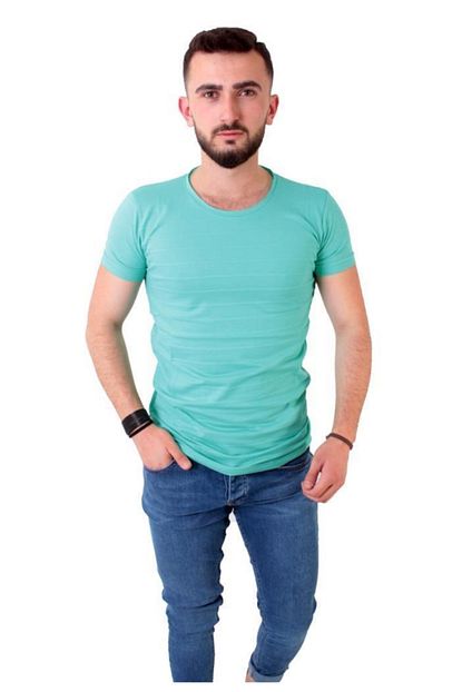 Stil Kombin Erkek Radyasyon Gofret Salas Sifir Yaka Tisort Trendyol