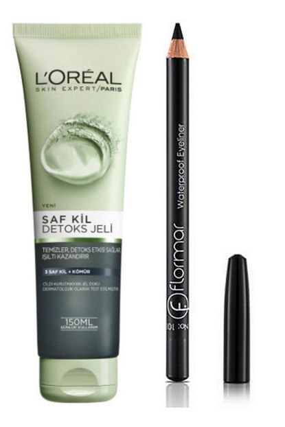 Flormar Saf Kil Detoks Jeli Komur Ve Goz Kalemi Siyah Eyeliner Trendyol