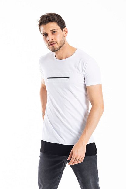 Deri Effect Beyaz Oversize Erkek Tshirt Trendyol