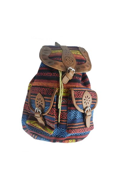 Toptan Hediyeci Kadin Sirt Cantasi Derili Kilim Desenli Trendyol