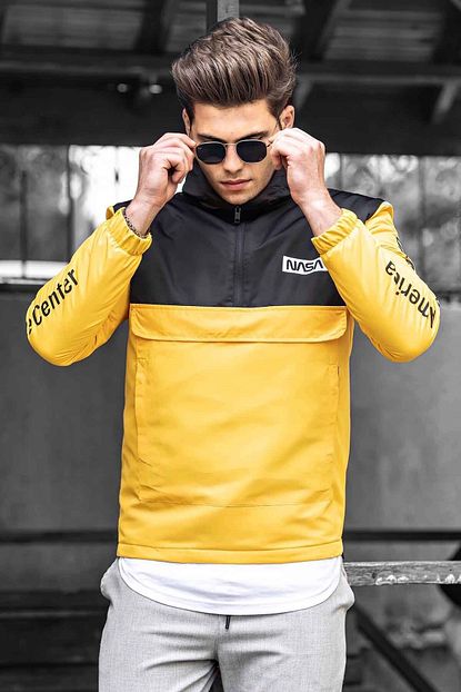 Madmext Kapsonlu Sari Erkek Mont 4622 Trendyol