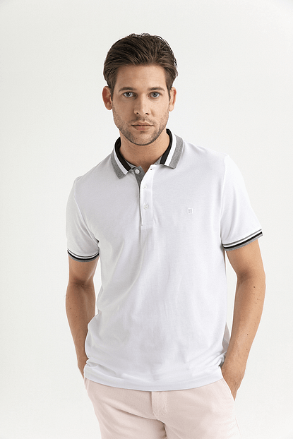 Avva Erkek Beyaz Polo Yaka Duz T Shirt A01y1079 Trendyol