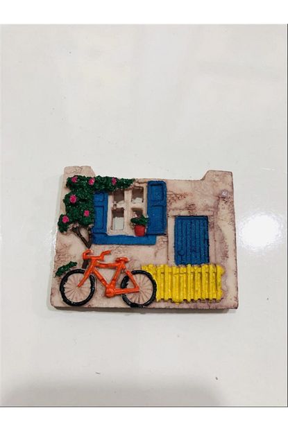 Kardesler Boncuk Hediyelik Esya Polyester Miknatisli Buz Dolabi Susu Magnet Bisikletli Ev Trendyol