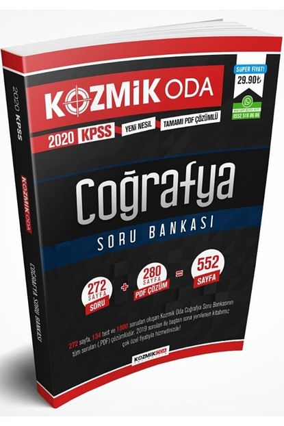 Kozmik Oda Yayincilik Kozmik Oda 2020 Kpss Cografya Soru Bankasi Pdf Cozumlu Kozmik Oda Trendyol