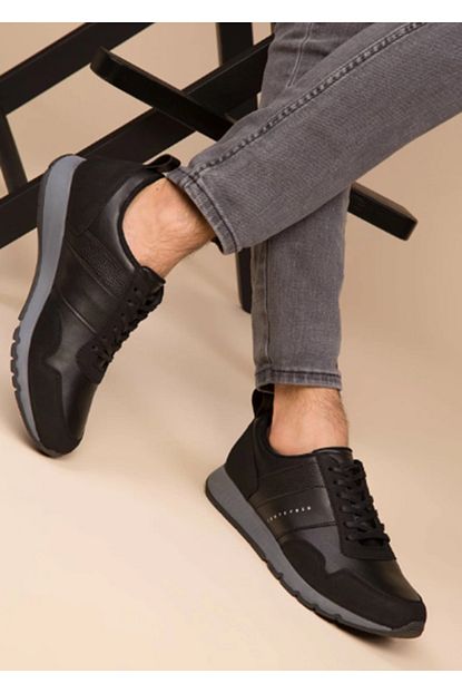 Myy Ayakkabi Boy Uzatan Yuksek Taban 5 Cm Gizli Topuk Erkek Sneaker Ayakkabi Siyah Myy0352s Trendyol