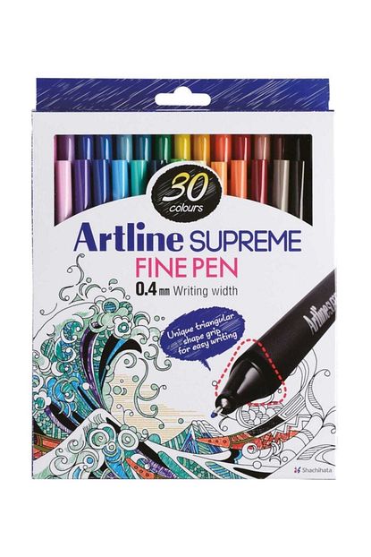 Artline Supreme Fine Pen 0 4 Mm Kece Uclu Kalem 30 Renk Set Trendyol