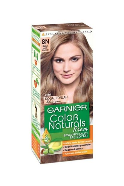garnier sac boyasi color naturals 8n dogal acik kumral 3600541915893 fiyati yorumlari trendyol