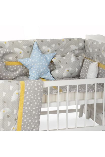 Get Lock Sluupy Gri Figurlu Bebek Uyku Seti 70x130 10 Parca Trendyol