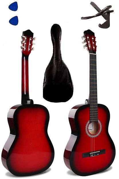Arriva Tam Boy 4 4 Klasik Gitar Seti 39 Kirmizi Trendyol