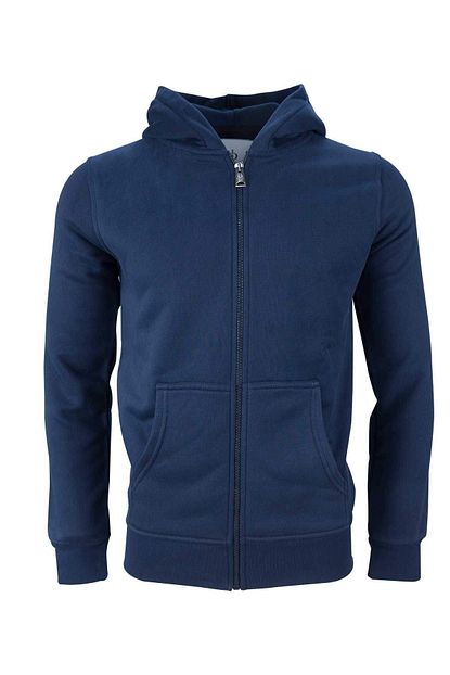 Fimerang Erkek Lacivert Basic Diagonal Pamuk Polyester Tam Fermuarli Sweatshirt Trendyol