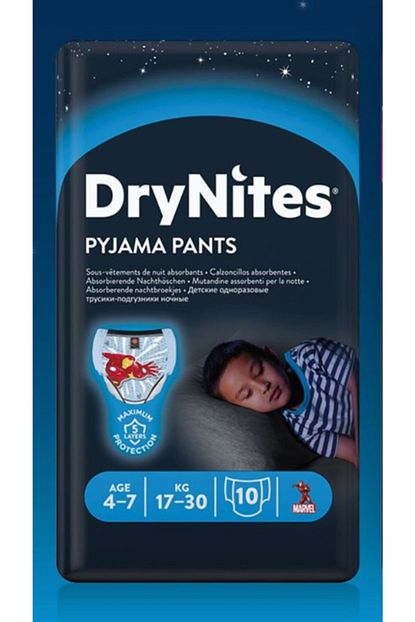 Huggies Drynites Erkek Emici Gece Kulodu 4 7 Yas 17 30 Kg 10lu 6 Paket Trendyol
