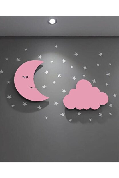 Bebenis Bulut Ve Ay Gece Lambasi Set Pembe Trendyol