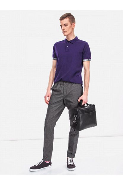 Tommy Hilfiger Erkek Mor Polo Yaka T Shirt Mw0mw08826 Trendyol