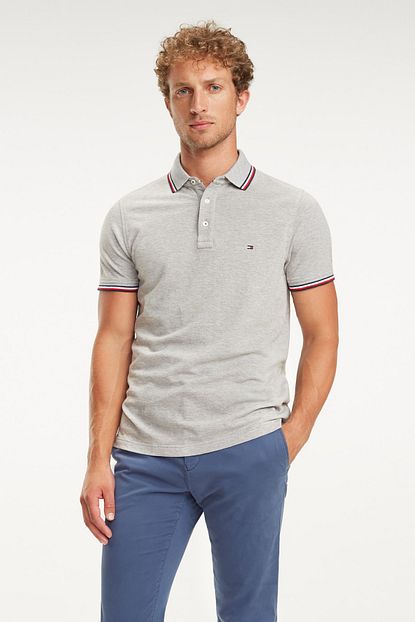 Tommy Hilfiger Erkek Tommy Tipped Slim Polo Yaka T Shirt Trendyol