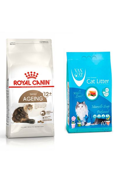 Royal Canin Yetiskin Ageing Ve 12 Yasli Kedi Mamasi 2 Kg Ve Vancat Marsilya Sabunlu Bentonit Kedi Kumu 10 Lt Trendyol