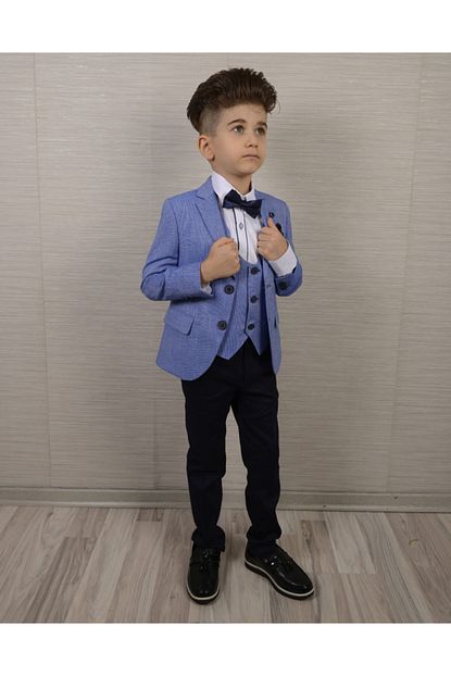 Muzan Erkek Mavi Cocuk Takim Elbise Trendyol