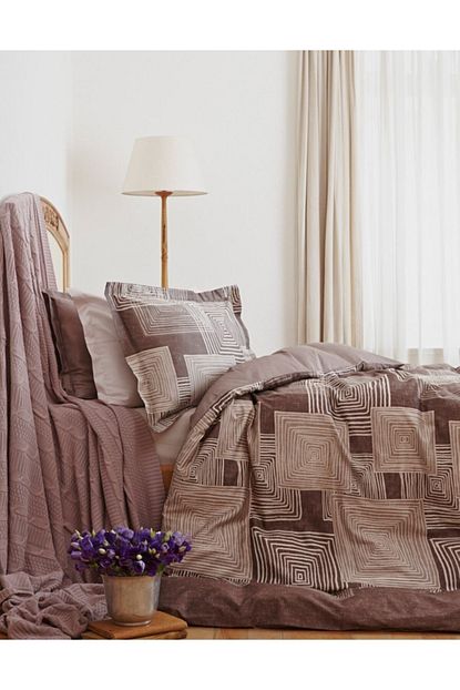 Karaca Home Pamuk Saten Nella Kahve Cift Kisilik Nevresim Takimi Trendyol